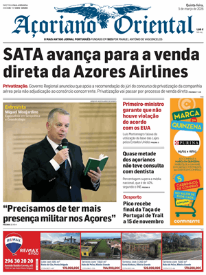 Capa de Açoriano Oriental