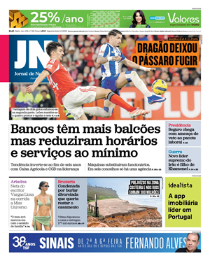 Capa de Jornal de Notícias