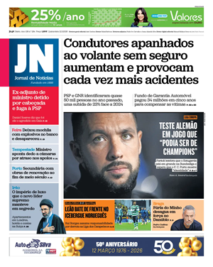 Capa de Jornal de Notícias