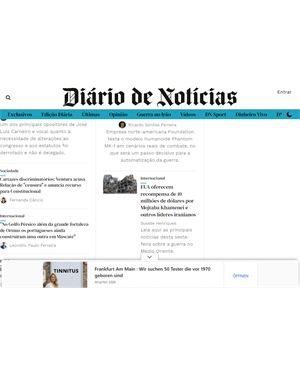 Capa de Diário de Notícias