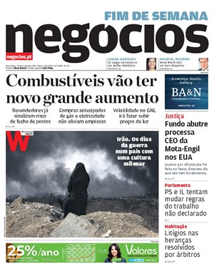 Capa de Jornal Negócios