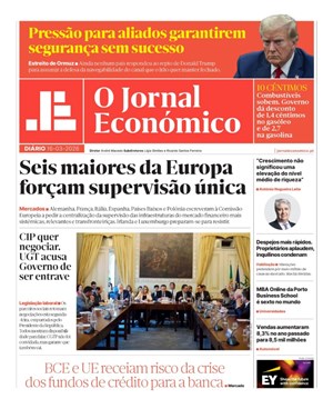 Capa de Jornal Económico