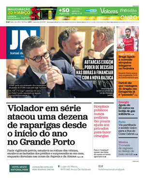 Capa de Jornal de Notícias