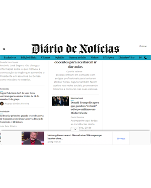 Capa de Diário de Notícias