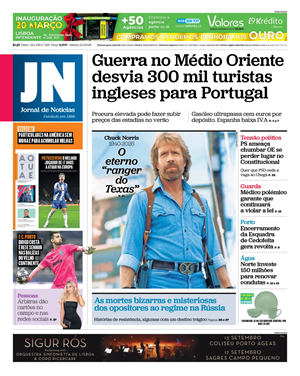 Capa de Jornal de Notícias