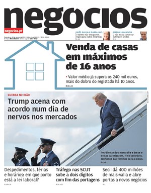 Capa de Jornal Negócios