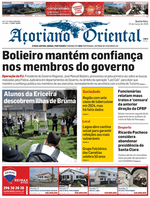 Capa de Açoriano Oriental