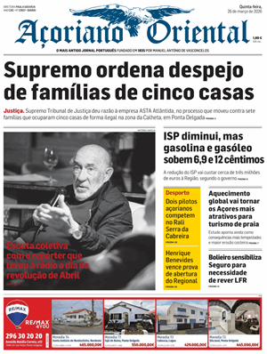 Capa de Açoriano Oriental