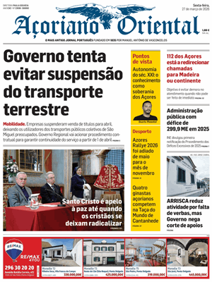 Capa de Açoriano Oriental