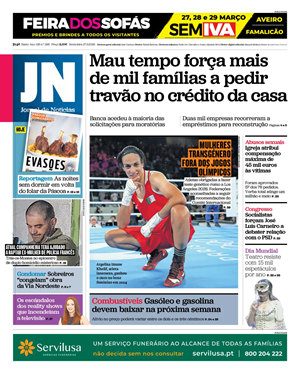 Capa de Jornal de Notícias