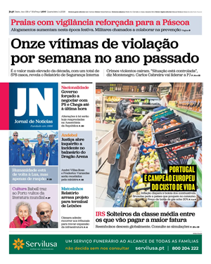 Capa de Jornal de Notícias