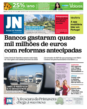 Capa de Jornal de Notícias