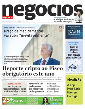 Capa de Jornal Negócios