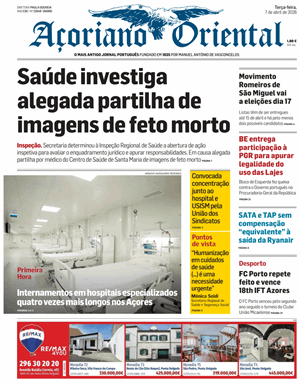 Capa de Açoriano Oriental