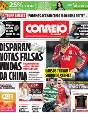 Capa de Correio da Manhã