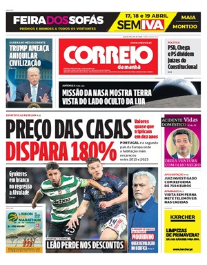 Capa de Correio da Manhã