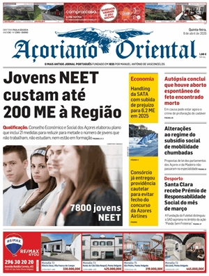 Capa de Açoriano Oriental
