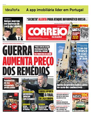 Capa de Correio da Manhã