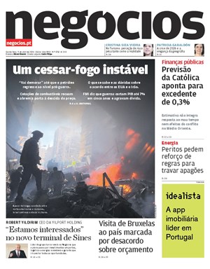Capa de Jornal Negócios