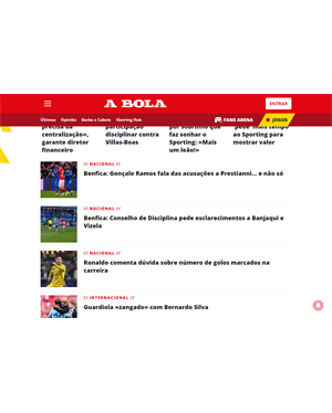 Capa de A Bola