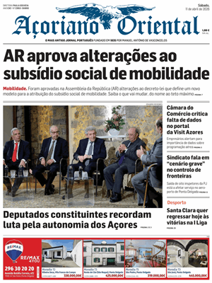 Capa de Açoriano Oriental