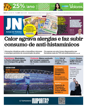 Capa de Jornal de Notícias