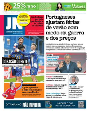 Capa de Jornal de Notícias