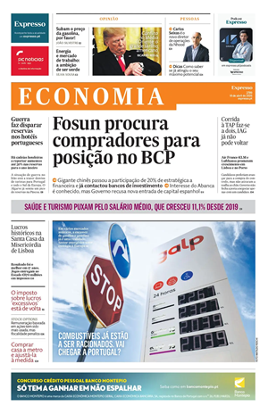 Capa de Expresso Economia