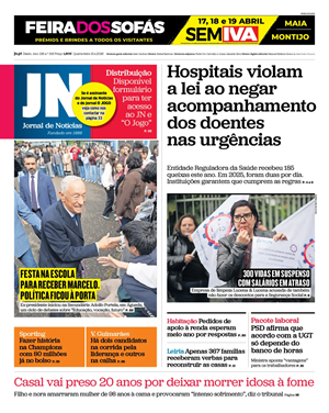 Capa de Jornal de Notícias