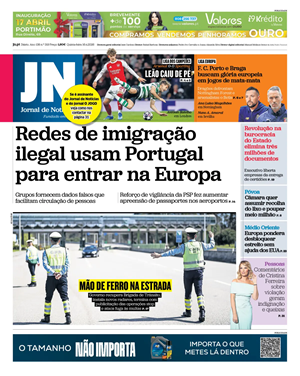 Capa de Jornal de Notícias