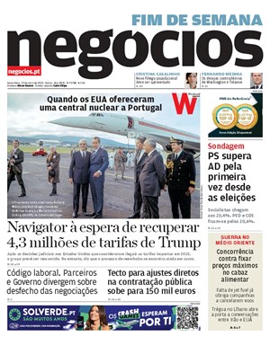 Capa de Jornal Negócios