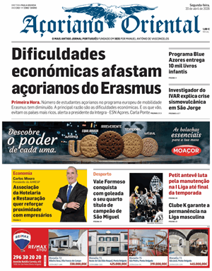 Capa de Açoriano Oriental