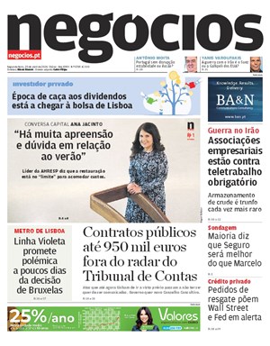 Capa de Jornal Negócios