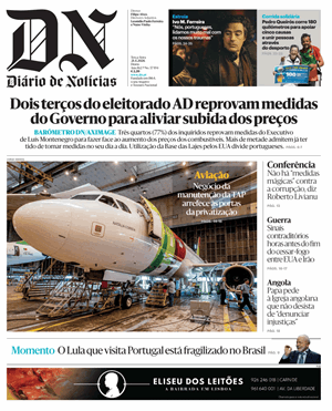 Capa de Diário de Notícias