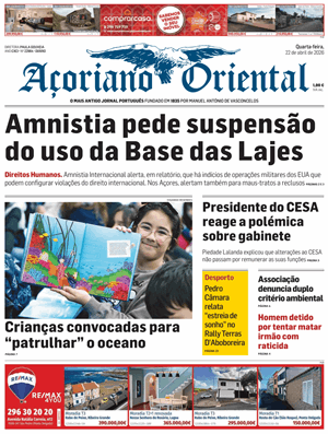 Capa de Açoriano Oriental