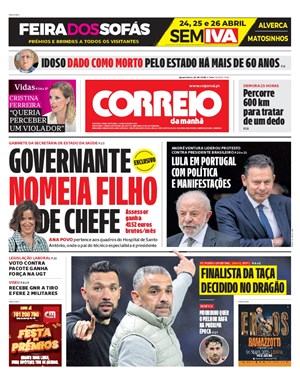 Capa de Correio da Manhã