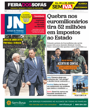 Capa de Jornal de Notícias