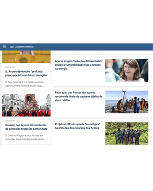 Capa de Açoriano Oriental