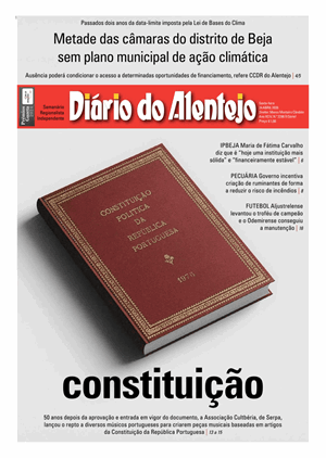 Capa de Diário do Alentejo