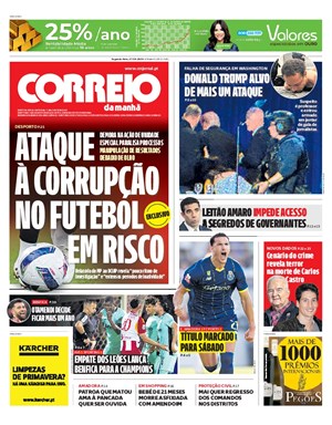 Capa de Correio da Manhã
