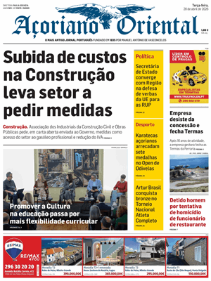 Capa de Açoriano Oriental