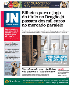 Capa de Jornal de Notícias