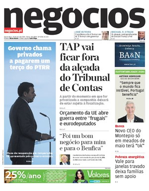 Capa de Jornal Negócios