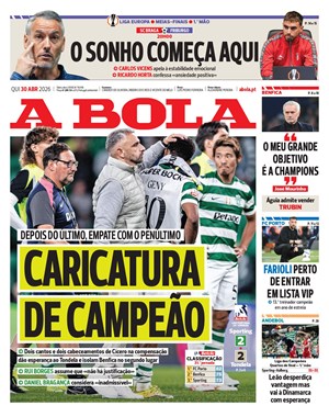 Capa de A Bola