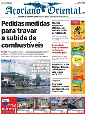 Capa de Açoriano Oriental