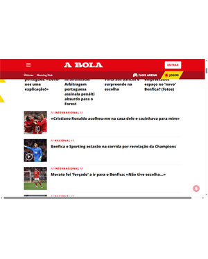Capa de A Bola
