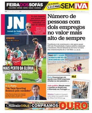 Capa de Jornal de Notícias