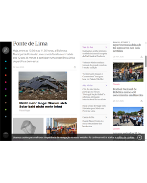 Capa de Correio do Minho