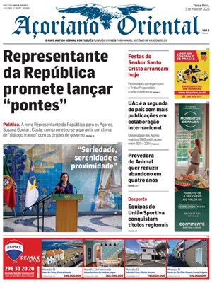 Capa de Açoriano Oriental