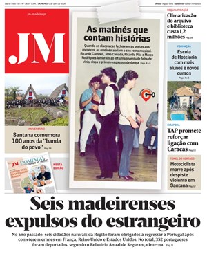 Capa de Jornal Madeira